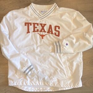 CHAMPION TEXAS LONGHORNS MENS WHITE SCOUT PULLOVER JACKET